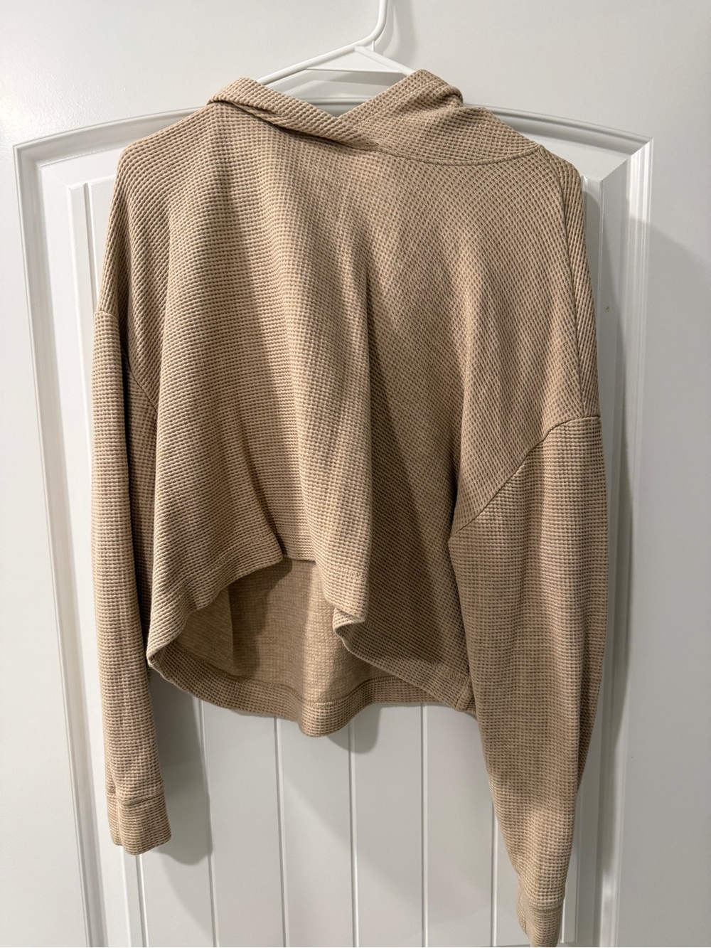 Athleta waffle knit cropped pullover